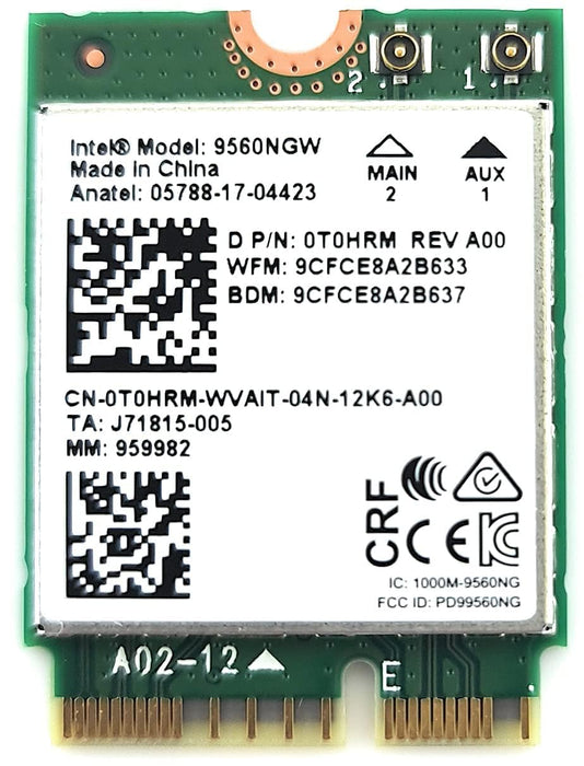 CNVio M.2 9560NGW Wireless AC WLAN WiFi Card 802.11AC M.2 2230 1.73Gbps MU-MIMO CRF AC+BT No vPro
